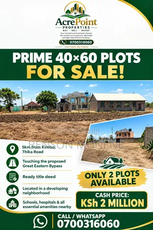 Prime 40x60 Plots for Sale - Kimbo