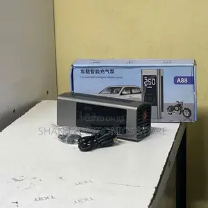 A88 Digital Air Pump Tyre Inflator for Cars, Bikes, Balls