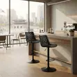 Modern Reclining Leather Home Counter Barstool - 2