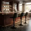 Modern Reclining Leather Home Counter Barstool - 3