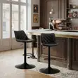 Modern Reclining Leather Home Counter Barstool - 5