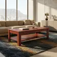 Meza ya Kahawa ya Utendaji ya Mahogany | Ofisi ya Nyumbani - 2