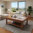 Meza ya Kahawa ya Utendaji ya Mahogany | Ofisi ya Nyumbani - 3