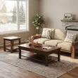 Meza ya Kahawa ya Utendaji ya Mahogany | Ofisi ya Nyumbani - 4