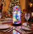 LED Christmas Tree Glass Cloche Dome - 1