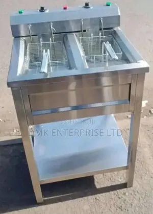 Deep Fryer Ya Umeme Mbili ya Kibiashara na Stendi
