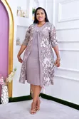 Ladies Purple Dress Size 46-52 - 1