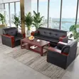 High Executive 5-Seater Leather Sofa Set - 1