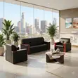 High Executive 5-Seater Leather Sofa Set - 2