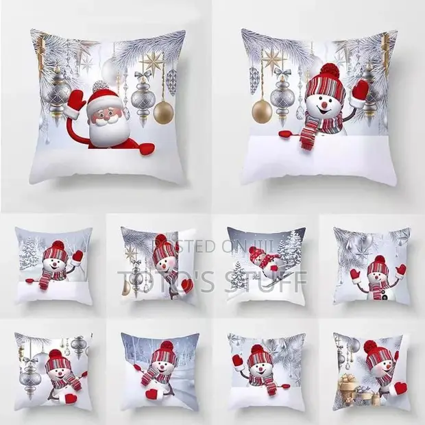 Christmas Snow Themed Pillow Cases (45x45cm) - 1
