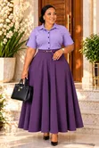 Long Maxi Dress - Blue, Size L-4XL - 1