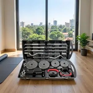 Set ya Plates za Uzito za Chrome 58KG Zisizo Kutrust na Kisanduku cha Kubeba