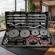 58KG Anti-Rust Chrome Weight Plates Set with Carry Case - 2