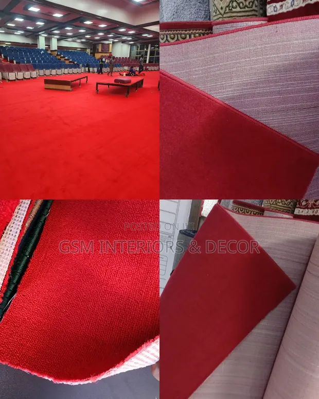Carpet za Ofisi za Ukutani - Nyekundu & Rangi Nyingine - 1