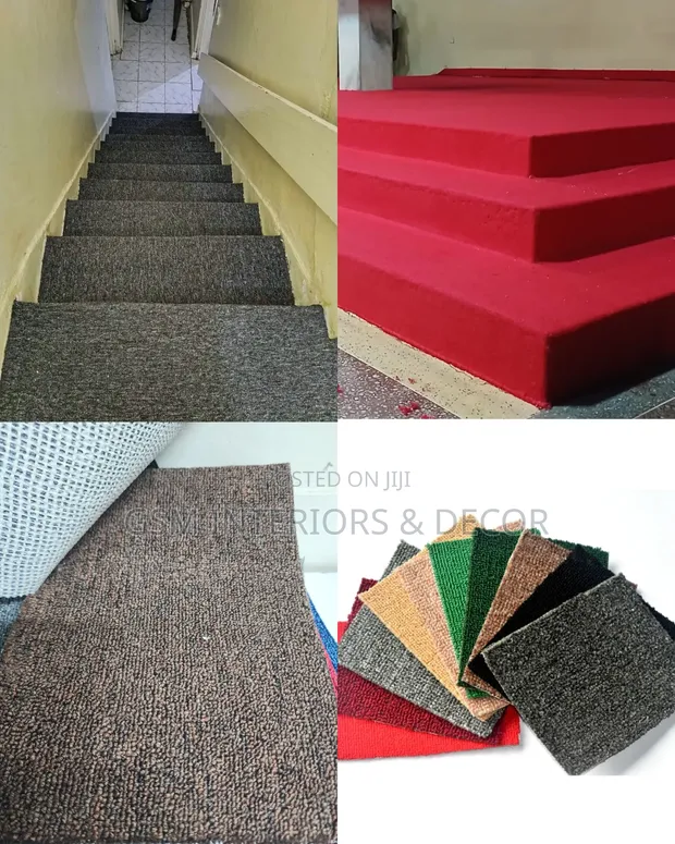 Wall-to-Wall Office Carpets - Red & Dark Grey - 1