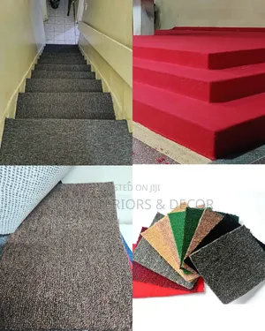 Wall-to-Wall Office Carpets - Red & Dark Grey
