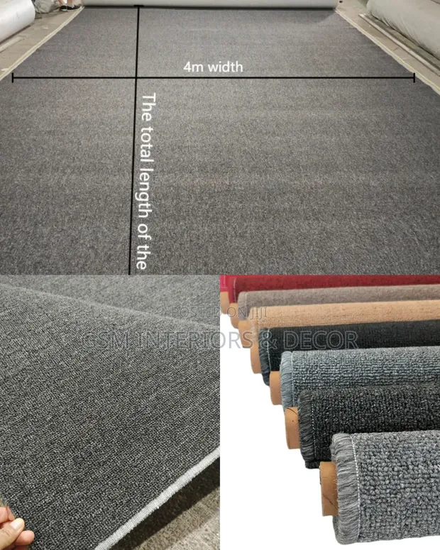 Light & Dark Grey Wall-to-Wall Carpets for Homes/Offices - 1
