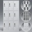9-Door Steel Office Locker Cabinet - Gray - 2