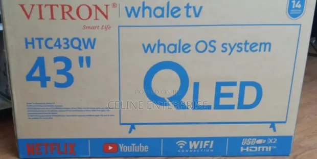 Vitron 43" Whale OS Frameless Smart LED TV - 1