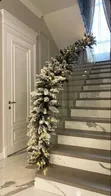 Garland ya Krismasi ya 2.7m yenye theluji na taa - 2