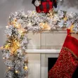 Garland ya Krismasi ya 2.7m yenye theluji na taa - 4
