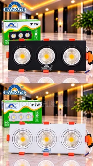 Sparklite Triple Downlighters (White/Black) - Carton of 40