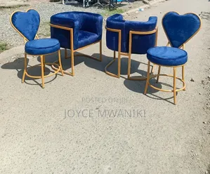 Viti 4 vya Manicure - 2 kwa Wateja, 2 kwa Wataalamu - Royal Blue