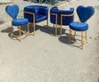 Viti 4 vya Manicure - 2 kwa Wateja, 2 kwa Wataalamu - Royal Blue - 1