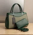Luxury PEDRA 2-Piece Chevron Handbag & Zip Wallet Set - 2