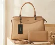 Luxury PEDRA 2-Piece Chevron Handbag & Zip Wallet Set - 3