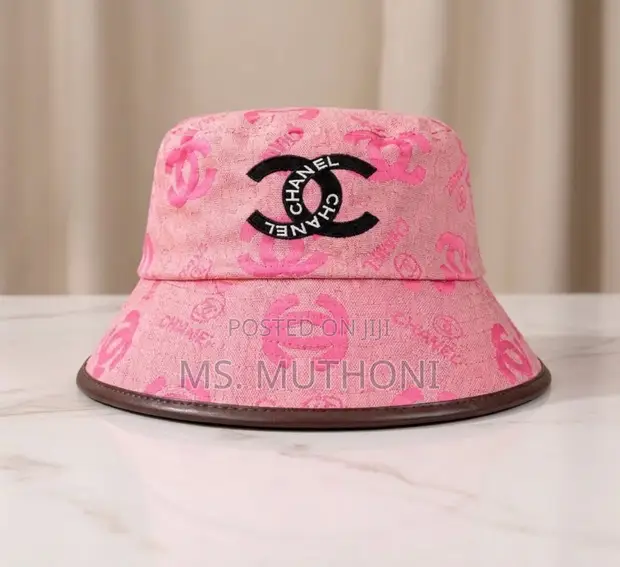 Kofia ya Monogram Chanel Canvas Bucket yenye Kamba ya Ngozi - 1