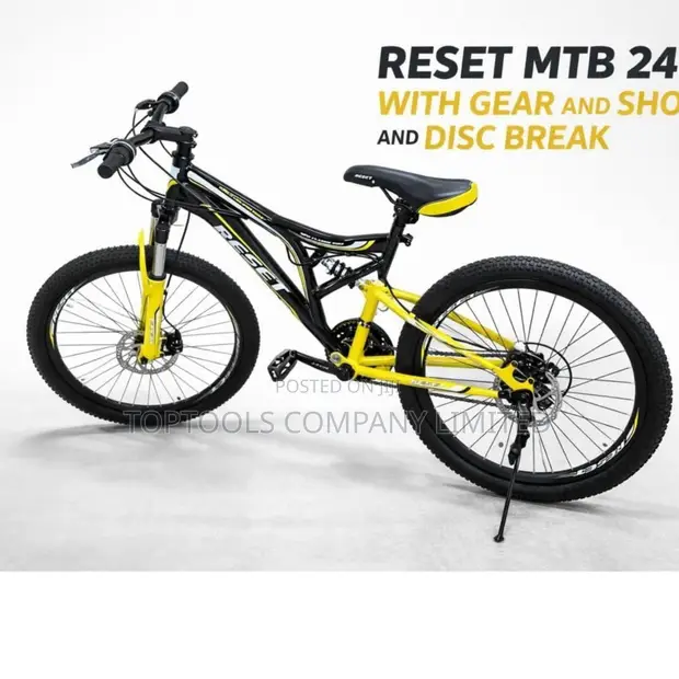 Reset 24-Inch Mountain Bicycle with Gears and Disc Brakes - 1
