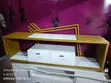 Divine Home TV Stand ya Dhahabu ya Metal - 4