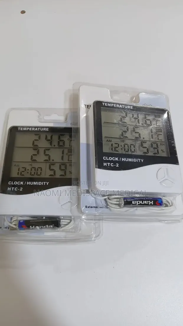 Thermometer ya Ndani/Nje na Saa na Alarm - 1