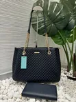 CHRISROSY Luxury Quilted 2-in-1 Shoulder Bag & Wallet Set - 5