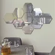 Acrylic Hexagonal Wall Mirrors (12pcs) - 1