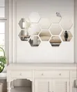 Acrylic Hexagonal Wall Mirrors (12pcs) - 2