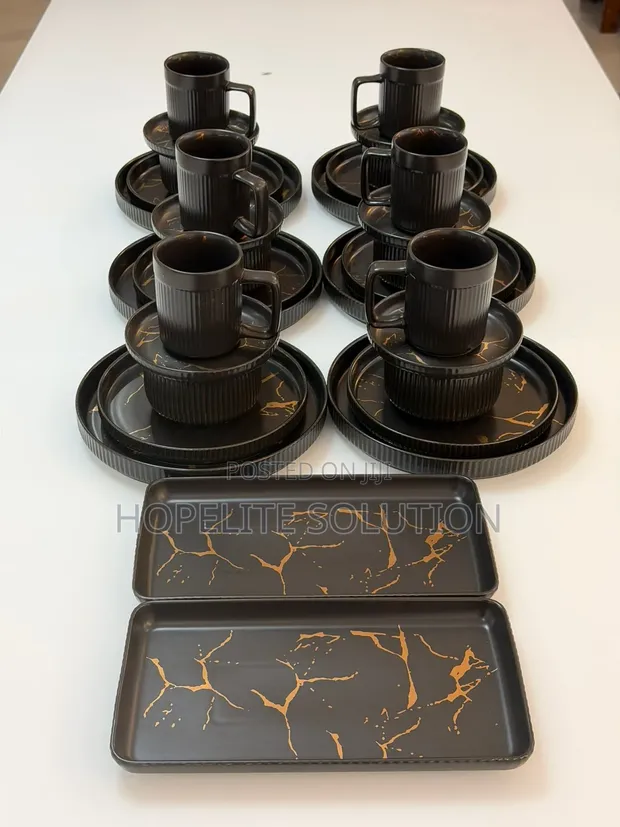 32-Piece European Style Stoneware Dinner Set - 1