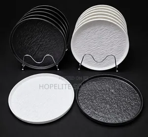 10.5" Rock Glazed Ceramic Dinner Plate (Set of 6)