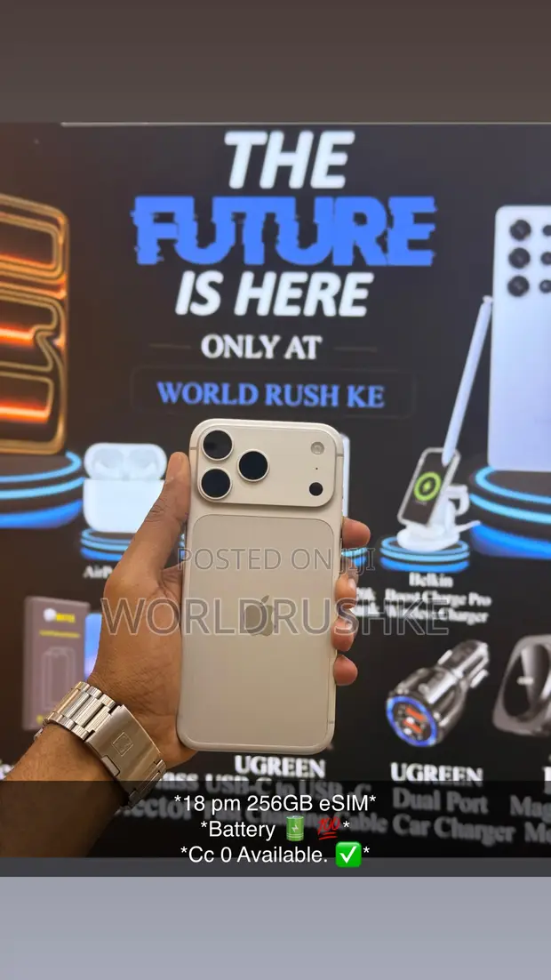iPhone 18 Pro Max 256GB Mpya Nyeupe - 1