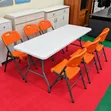 Boss Office Products Meza ya Kukunja na Viti 6 - 1
