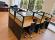 4-Way Office Workstation yenye Drawers & Partitions - 2