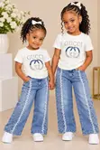Set ya Jeans na Tops kwa Wasichana (Miaka 2-6) - 2