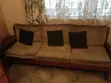 7-Seater Sofa Set with Mahogany Cabinet - 1