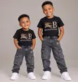 Set ya T-shirt na Jeans za Burberry (Miaka 3-9) - 1
