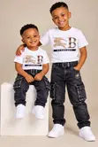 Set ya T-shirt na Jeans za Burberry (Miaka 3-9) - 2