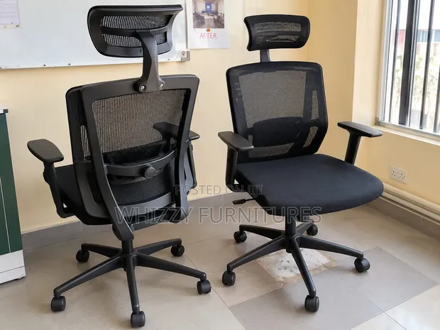 Boss Office Products Kiti cha Ergonomic cha Mesh chenye Headrest - 1