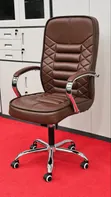 Kiti cha Ofisi cha Brown Leather Executive | Kiti cha Boss - 1