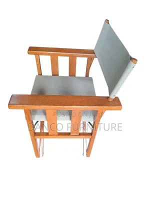 Mahogany and Canvas Camping Chairs