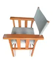 Mahogany and Canvas Camping Chairs - 2